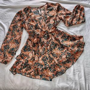 Long sleeve ruffled romper